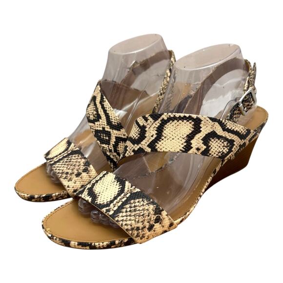 Franco Sarto Danila2 Wedge Sandals Reptile Snakeskin 9.5 - Picture 8 of 13